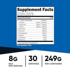 Essential Amino Acids Powder – 30 Servings, Unflavored, Non-GMO, Gluten Free, Ve