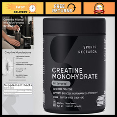 Creatine Monohydrate Powder – Gain Lean Muscle, Boost Performance, 90 Servings