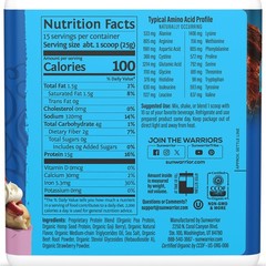 Warrior Blend, Plant Based, Vegan Protein Powder with Peas & Hemp, Berry, 13…