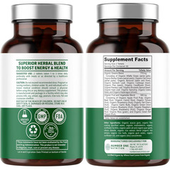 Organic Superfood Greens, 28 Greens, Fruits and Vegetable 60 tablets