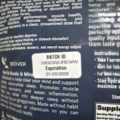 QUOR RECOVER Creatine Gummies Vegan Nootropic 60 Count Exp 01/20/28 Blue Razz