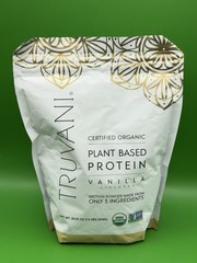 Truvani; Certified Organic; Plant Based Protein; Vanilla 1.3lbs Exp 8/2026