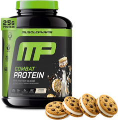 Musclepharm Combat Protein Powder, Cookies ‘N’ Cream Flavor, Fuels Muscles for P