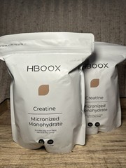 2 PACK LOT HBOOX ProMix Creatine Monohydrate Powder STICKS Unflavored MICRONIZED