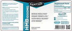 EXCEL HMB 1000MG PER CAP/120 CAPS. 2X STRONGER. Beta-Hydroxy Beta-Methlbutyrate
