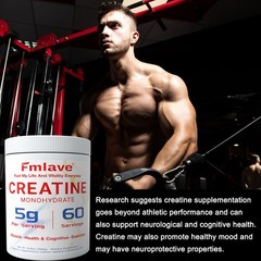 Unflavored CREATINE Monohydrate Powder Micronized For Men & Women 60 Servings