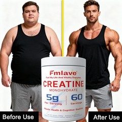 Fmlave Creatine Monohydrate 5g Micronized Creatine 10.58oz – 60 Serving Non-GMO