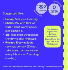 K1000 Electrolytes Powder Mix Unflavored Keto & Performance, 50 Servings