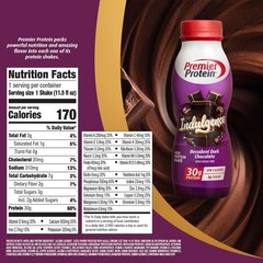 Premier Protein Shake Indulgence Decadent Dark Chocolate 30G Protein 170