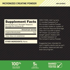 (3 pack) Optimum Nutrition, Micronized Creatine Powder, Unflavored 60 Servings