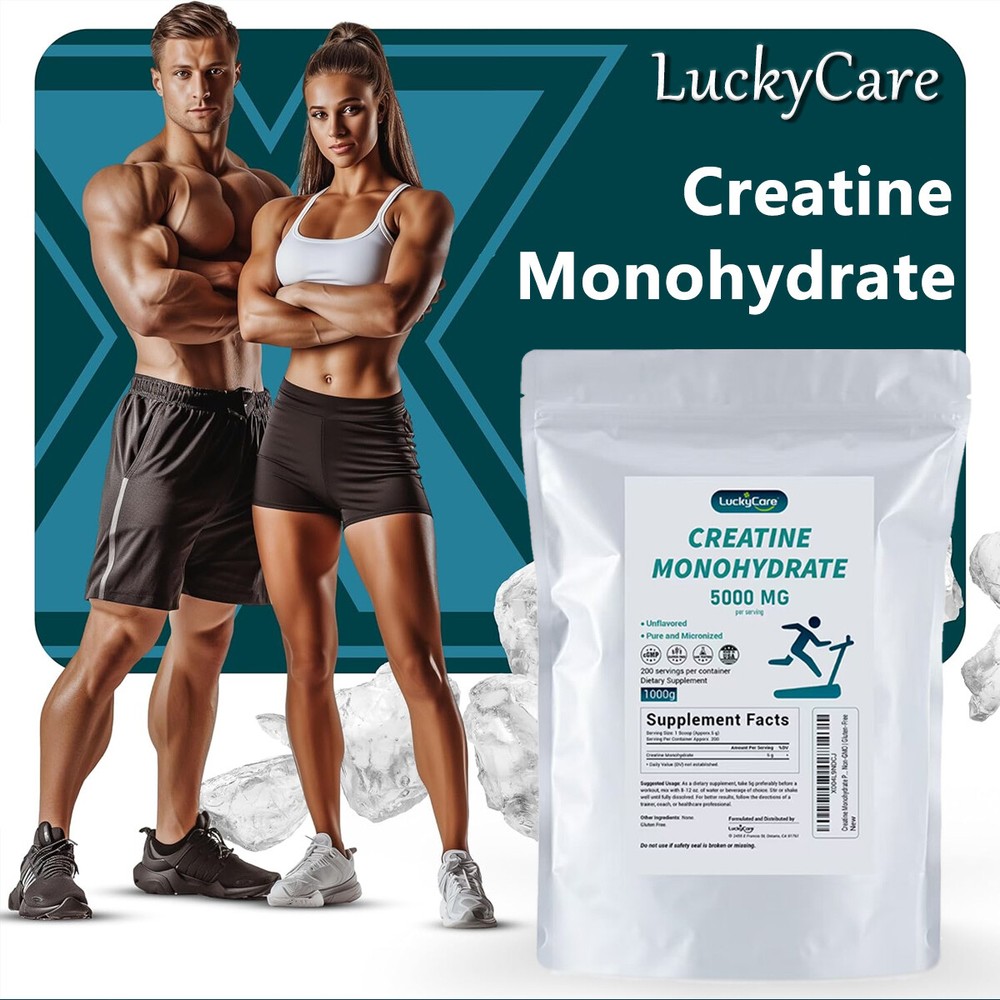 Creatine Monohydrate Powder Non-GMO Gluten Free 200 Servings Creatine Supplement