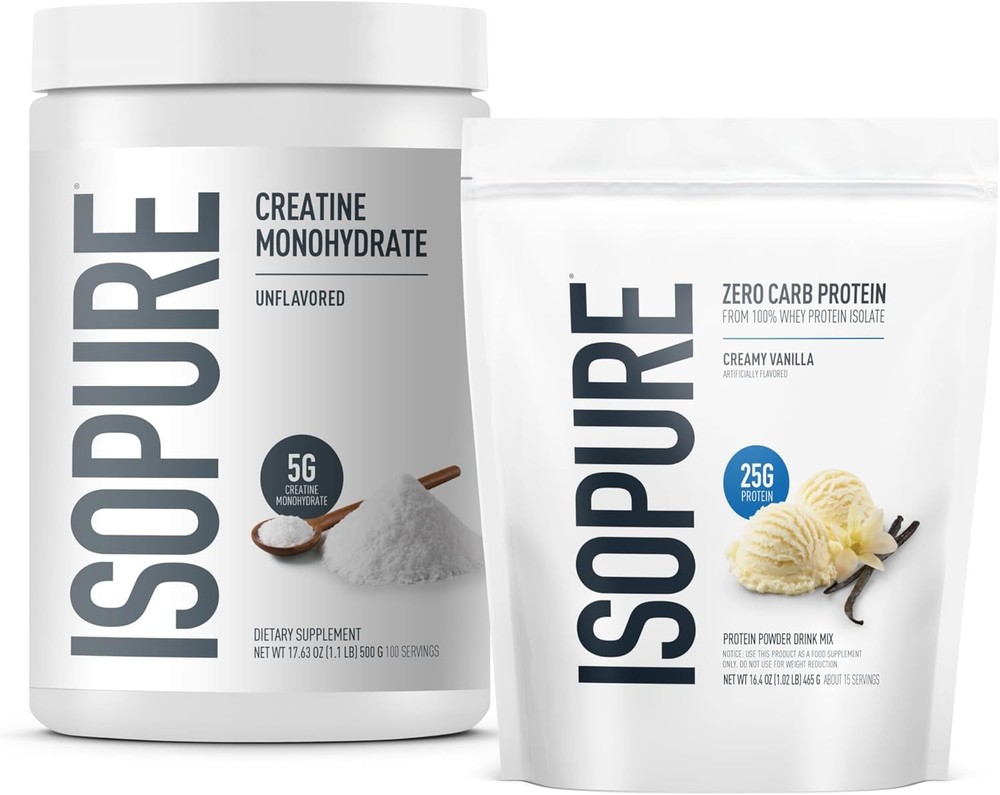 Isopure Whey Isolate – Zero Carb or Low-Carb, Creamy Vanilla