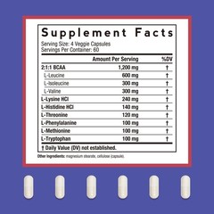 Essential Amino Acids Supplement, All 9 Essential Amino Acids (EAA), BCAA 2:1…