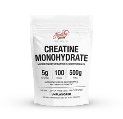HEARTHY FOODS Creatine Monohydrate Micronized Powder 500G – 100 Servings, 5000mg