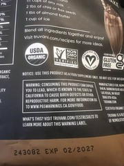 Truvani Plant Based ORGANIC Pea Protein- XL BAG 1.48LBS Chocolate EXP 02/2027