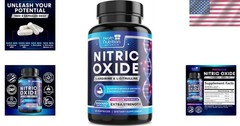 Nitric Oxide Booster Capsules L-Arginine Citrulline Pre Workout Muscle Support