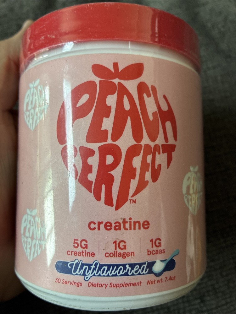 Peach Perfect Creatine Monohydrate Powder Unflavored 7.4Oz Exp 07/2027