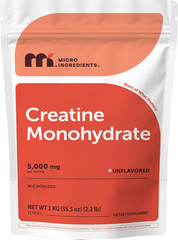 Creatine Monohydrate Powder 1 Kg (2.2 Lbs), 5000Mg per Serv, Micronized Creatine