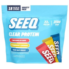 Seeq Clear Protein Powder Variety Pack, 18 Count