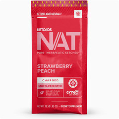 Pruvit KETO/OS NAT Charged 20 Packets Strawberry Peach Flavor EXP:10/2026
