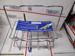NEW SQWINCHER SERVASTATION WIRE BASKET HOLDS 2 BOTTLES WALL MOUNT CHROME STEEL