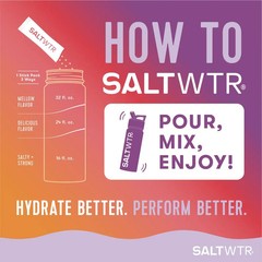 New SaltWTR Functional Daily Electrolyte Hydration Summer Peach Gut – 30 Pack