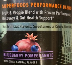 GNC AMP AMPLIFIED GREENS Powder 10oz (30 Serv) Blueberry Pomegra BEST BY 08/26