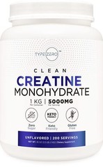 Type Zero Creatine Monohydrate Unflavored 1 KG 5000mg 5g Per Serving Microniz…