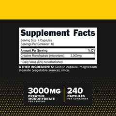Primaforce Creatine Monohydrate Capsules – 240 240 Count (Pack of 1)