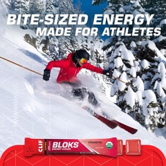 CLIF BLOKS – Strawberry Flavor – Energy 18 Count (Pack of 1),
