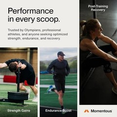 Momentous Creatine Monohydrate Powder – NSF Certified – 90 Servings