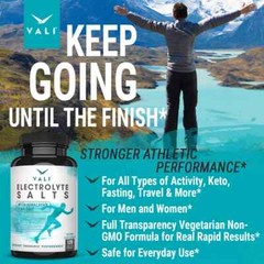 VALI Electrolyte Salts Rapid Oral Hydration Replacement Support – 120 Veg. Caps
