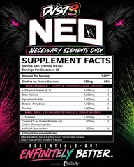 DVST8 NEO: Pre-Workout 200mg Enfinity Paraxant 3 Flavors See description.