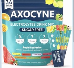 AXOCYNE Electrolytes Drink Mix Sugar-Free Vegan Variety Pack 34 Sticks