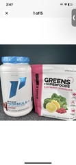 Clean Simple Eats Greens Rasp 🍋ade & 1st Phorm Strawberry Whey Protein Powder