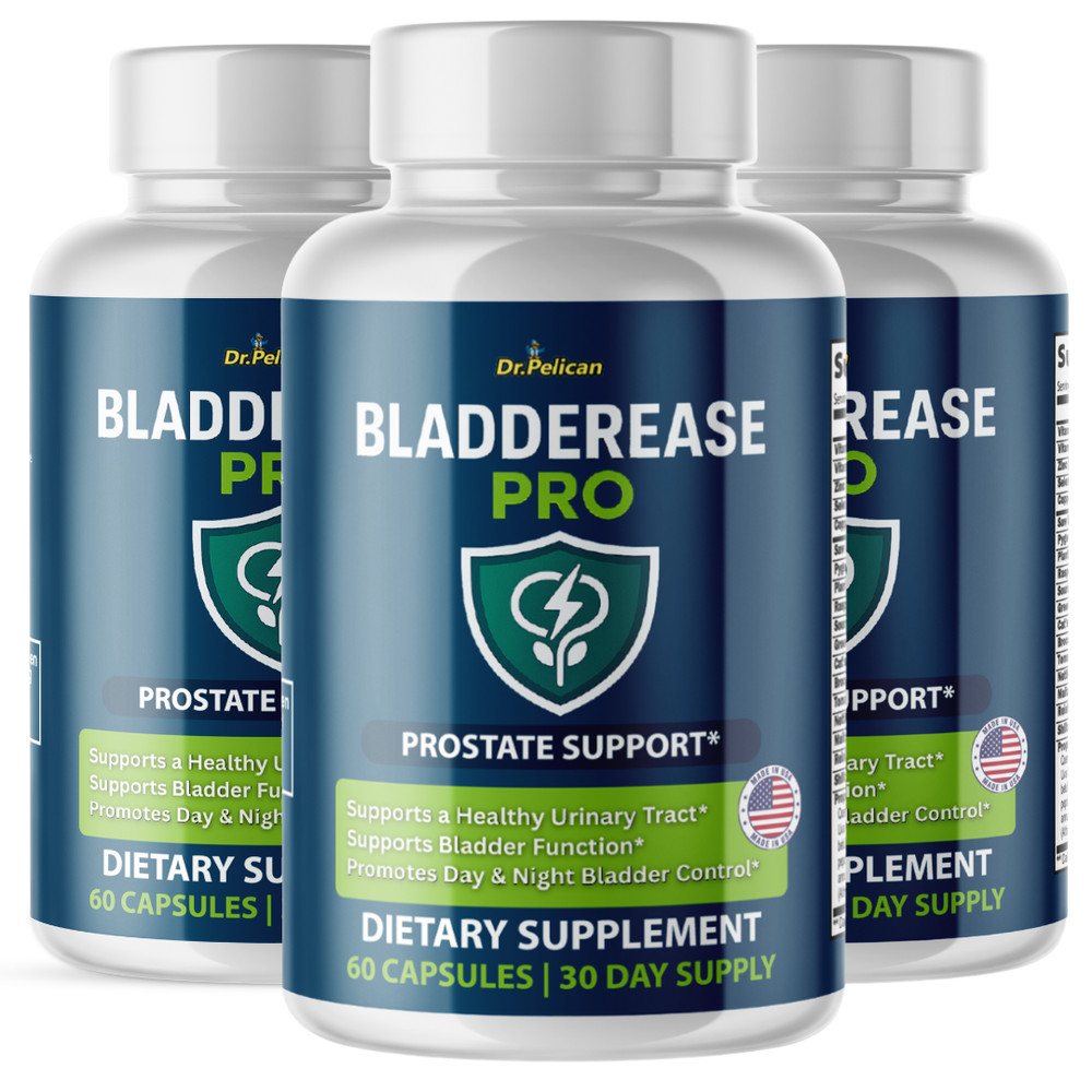 BladderEase Pro- Prostate Support- 3 Bottles- 180 Capsules