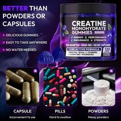 Creatine Monohydrate Gummies 9000mg for Men & Women, Creatine Chewables for M…