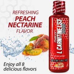 L-CARNITINE LS3 3000 Fat Loss-Metabolism Activator-Peach Nectarine (32 Servings)