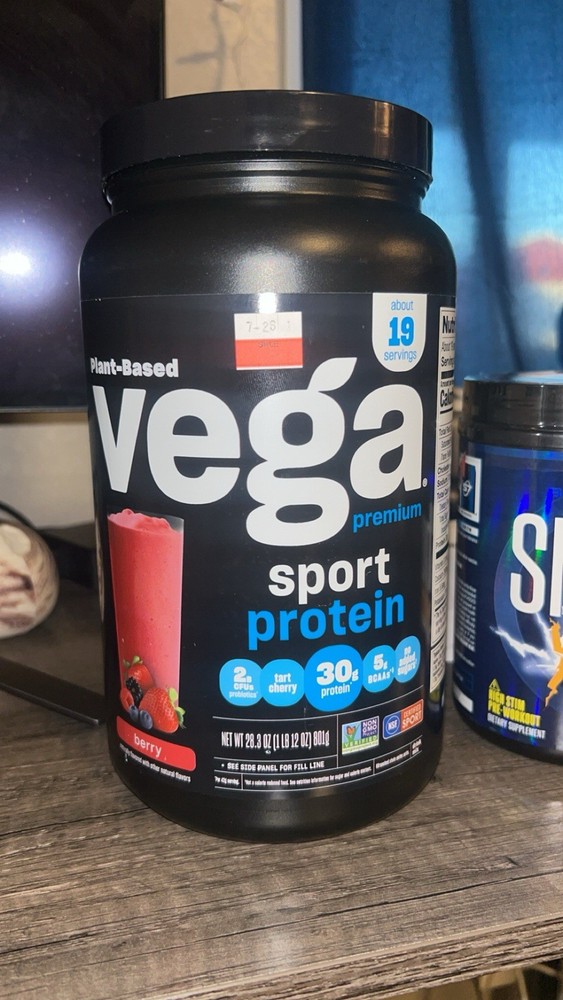 Vega Sport Plant-Based Protein Powder Berry NSF Certified Vegan 28.3 oz