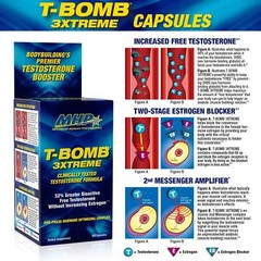 T Bomb 3xtreme 180 Count Testosterone Booster 5 Phase Hormone Complex