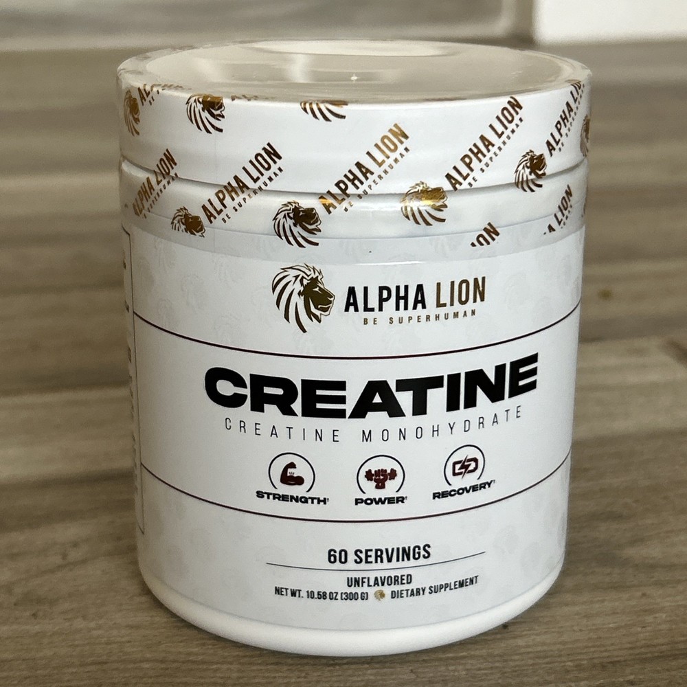 ALPHA LION Creatine Monohydrate Powder 5000MG 5G Scoop 60 Srv Unflavored SEALED