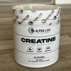 ALPHA LION Creatine Monohydrate Powder 5000MG 5G Scoop 60 Srv Unflavored SEALED