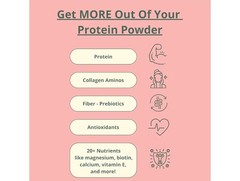 Wellious Almond Protein Powder Vanilla Vegan No Artificial Flavors 340g
