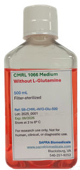 CMRL 1066 Medium, 1X, Without L-Glutamine, 500mL
