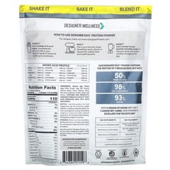 Designer Egg, Whole Egg Multifunction Protein Powder, Classic Vanilla, 12.4 oz