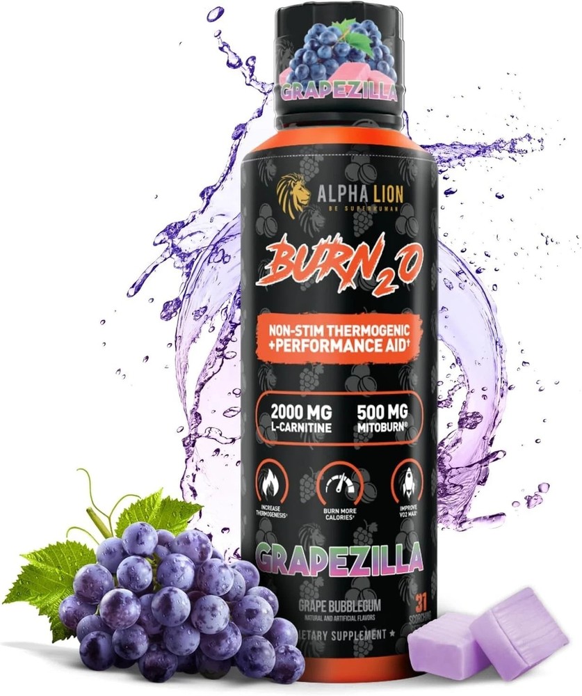 Alpha Lion BURN20 Burn 20 Stim-Free Liquid Thermogenic Fat Burner 3 Flavors 30sv