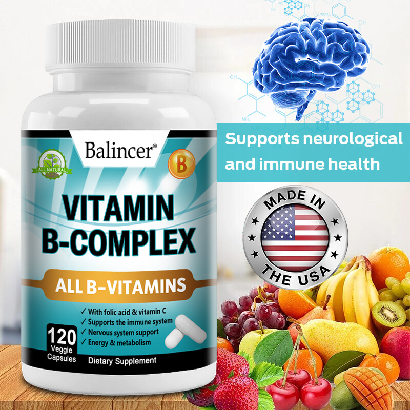 Vitamin B Complex – 30TO120 Capsules – Quality Standards – Simple Supplements