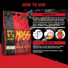 Mutant Mass Weight Gainer Protein Powder – Build Muscle Size and Strength 5LB
