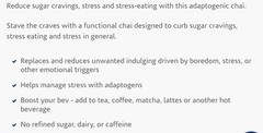 Wile STAVE THE CRAVE 3.4 oz (30 Serv) Reduce Sugar Crave Chai Drink BESTBY 07/26