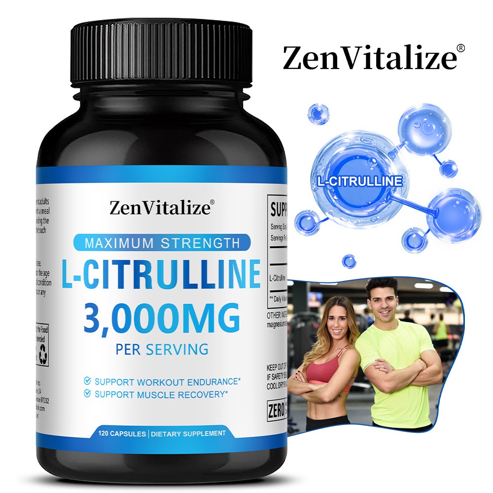 L Citrulline 3000mg Supplements L Arginine Muscle Strength Endurance 120 Count
